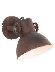 Donkerbruine-wandlamp-kantelbare-grote-scharnieren