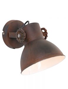 Donkerbruine-wandlamp-kantelbare-grote-scharnieren