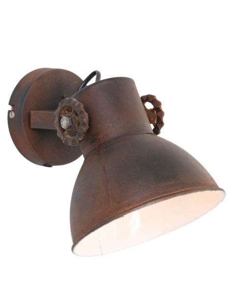 Donkerbruine-wandlamp-kantelbare-grote-scharnieren