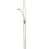bronzen led vloerlamp met leeslamp