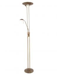 bronzen led vloerlamp met leeslamp