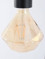 diamant lichtbron zwart armatuur vloerlamp
