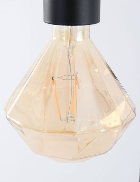 diamant lichtbron zwart armatuur vloerlamp