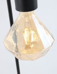 vloerlamp zwart diamant lichtbron