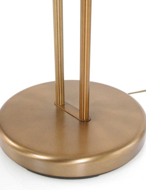 voetplaat bronzen vloerlamp met leeslamp
