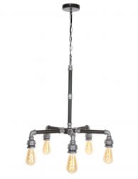 5 lichts industriele hanglamp