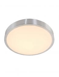 Staalkleurige plafondlamp