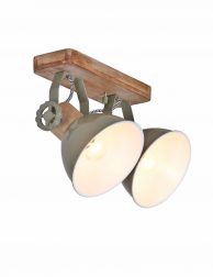 Industriële tweelichts plafondlamp - 7969G