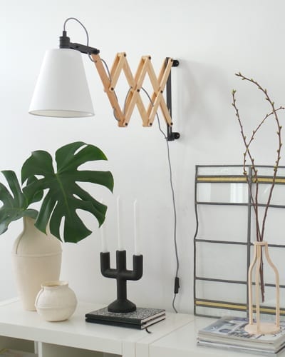Witte-wandlamp