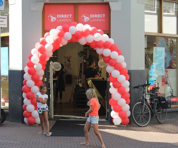 Ballonnenboog opening Directlampen