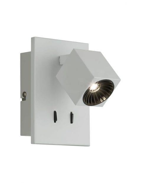 Witte kantelbare wandlamp