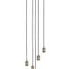 Gezellige 5-lichts hanglamp zwart met staal