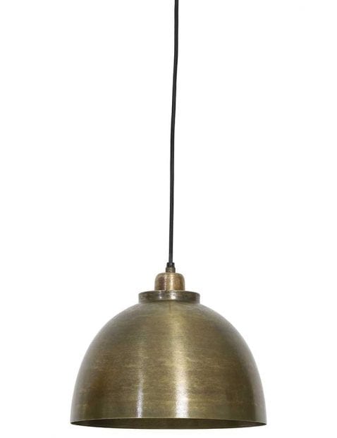 Industriële bronzen hanglamp