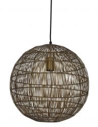 Ronde draadlamp brons