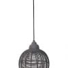 Ronde draadlamp grijs
