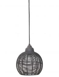 Ronde draadlamp grijs