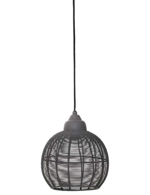 Ronde draadlamp grijs