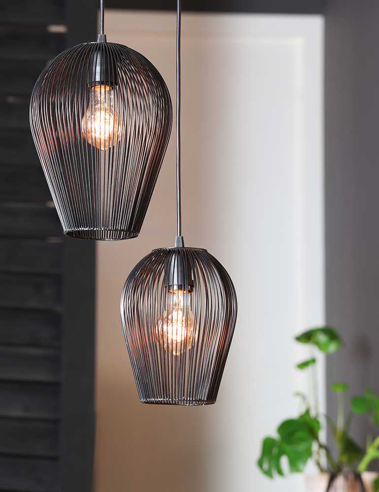 Methode Klooster Oost Druppelvormige zwarte draadlamp Light & Living Abby - Directlampen.nl