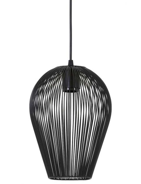 Zwarte draadlamp woonkamer