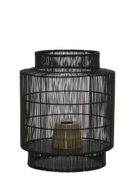 Zwarte ronde tafellamp draad