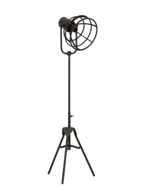 Zwarte vloerlamp driepoot