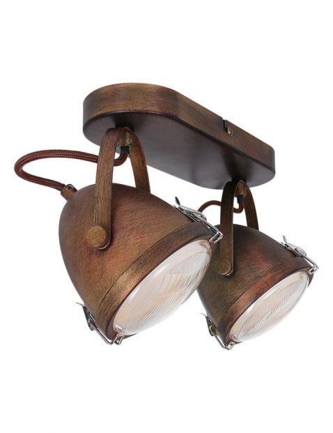 2 lichts plafondlamp vintage-1312B