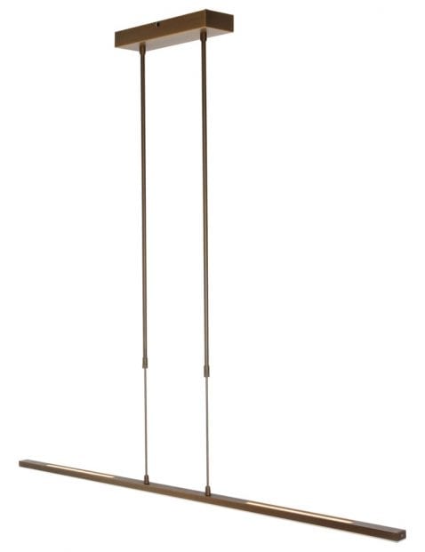 Lange bronzen eettafellamp LED Steinhauer Humilus LED