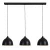 Industriele zwarte drielichts hanglamp-1693ZW