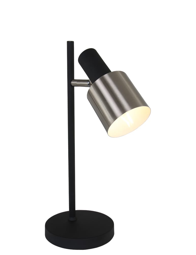Moderne tafellamp zwart staal-1701ZW