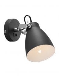 Slaapkamer wandlamp zwart-2314ZW