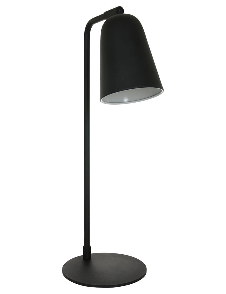 Vaderlijk wiel gebonden Bureaulamp met kantelbaar kapje Light & Living Salomo zwart -  Directlampen.nl