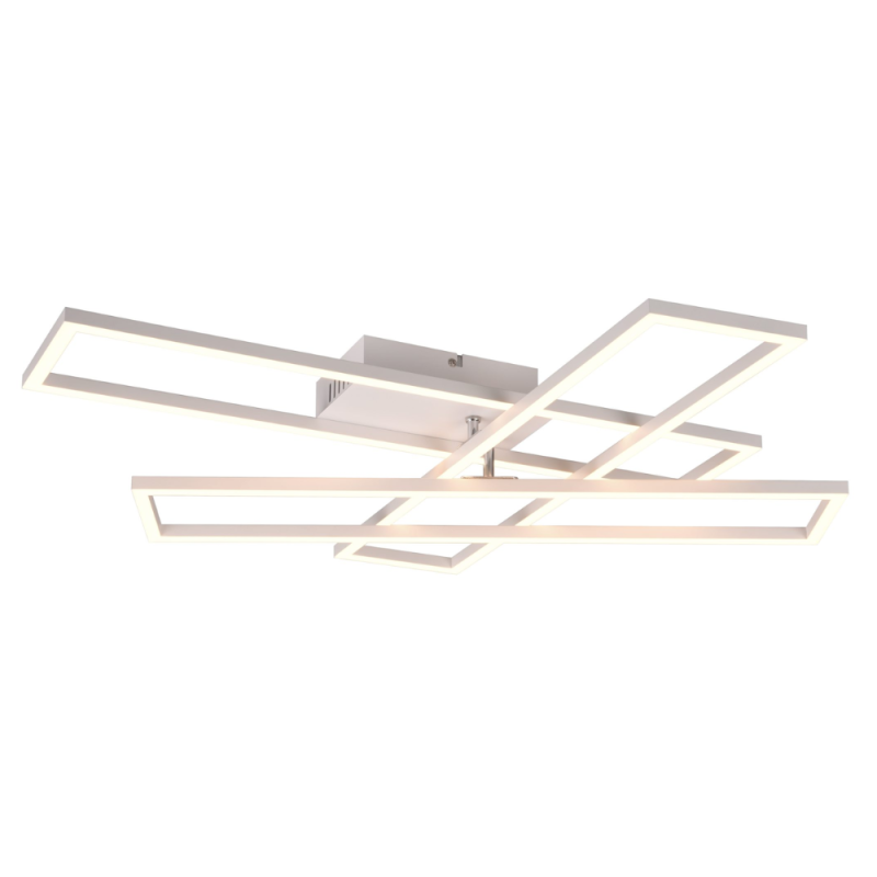 Moderne rechthoekige witte plafondlamp Corso