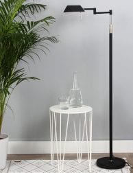 Zwarte staande leeslamp LED Mexlite Karl