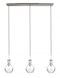 Drielichts pendellamp glas Steinhauer Elegance LED staal