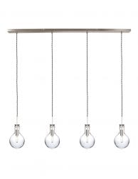 Vierlichts pendellamp Steinhauer Elegance LED staal
