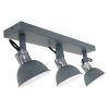 Industriele drielichts plafondlamp Steinhauer Brooklyn grijs