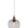 Pendellamp rookglas Steinhauer Lotus staal