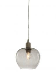Pendellamp rookglas Steinhauer Lotus staal
