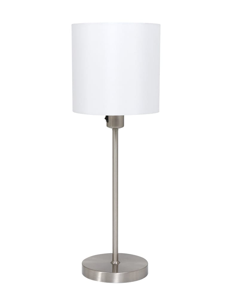 tafellampje met witte ronde kap-1563ST