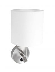 wandlampje met witte  ronde kap-1562ST