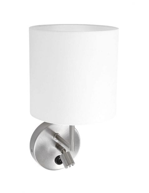 wandlampje met witte  ronde kap-1562ST