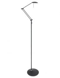 Vloerlamp met knikarm Steinhauer Zodiac LED zwart