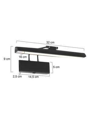 steinhauer-wandlamp-litholed-zwart-kunststofmetaal-schilderijlamp-led-2432zw-1
