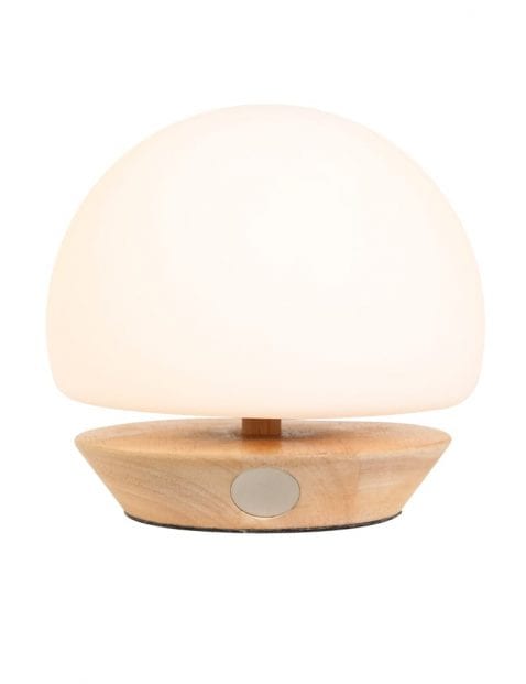 bollamp met houten onderkant-7932BE