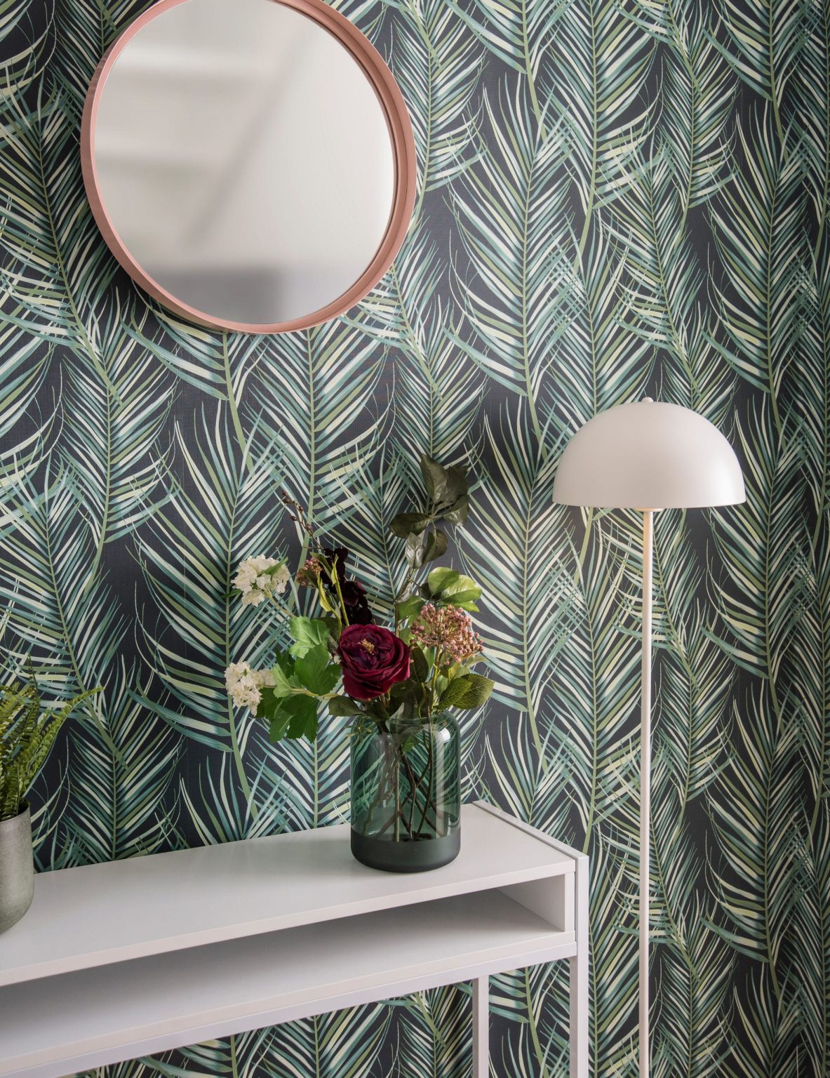 Retro vloerlamp paddenstoel Leitmotiv Bonnet wit