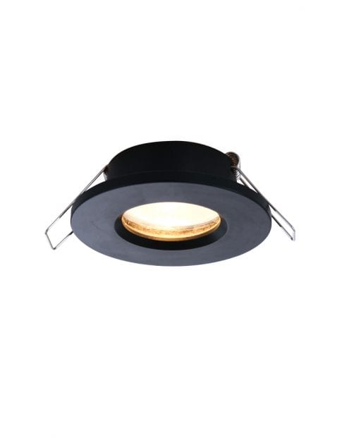 Ronde moderne inbouwspot Steinhauer Pelite zwart