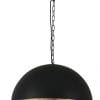 Hanglamp zwart met goud Steinhauer Semicirkel