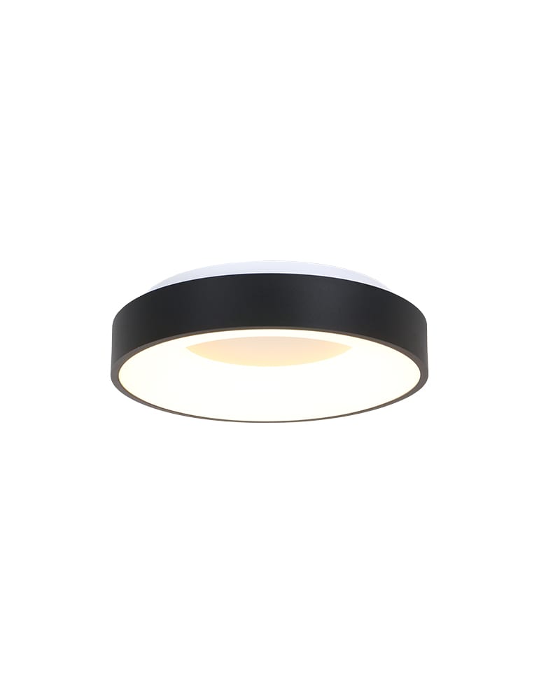 Moderne plafonnière rond LED Steinhauer Ceiling and Wall zwart