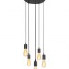 2838ZW-Vijflichts hanglamp