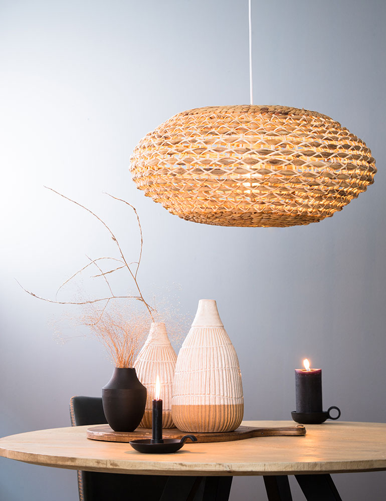 knoflook Het is de bedoeling dat gemakkelijk Grote rotan hanglamp Light & Living Tripoli naturel - Directlampen.nl